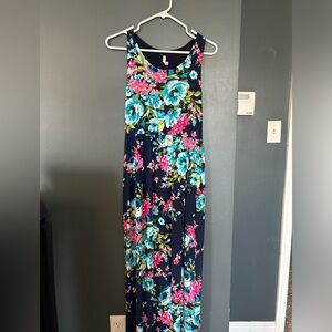 Vibrant floral maxi dress
